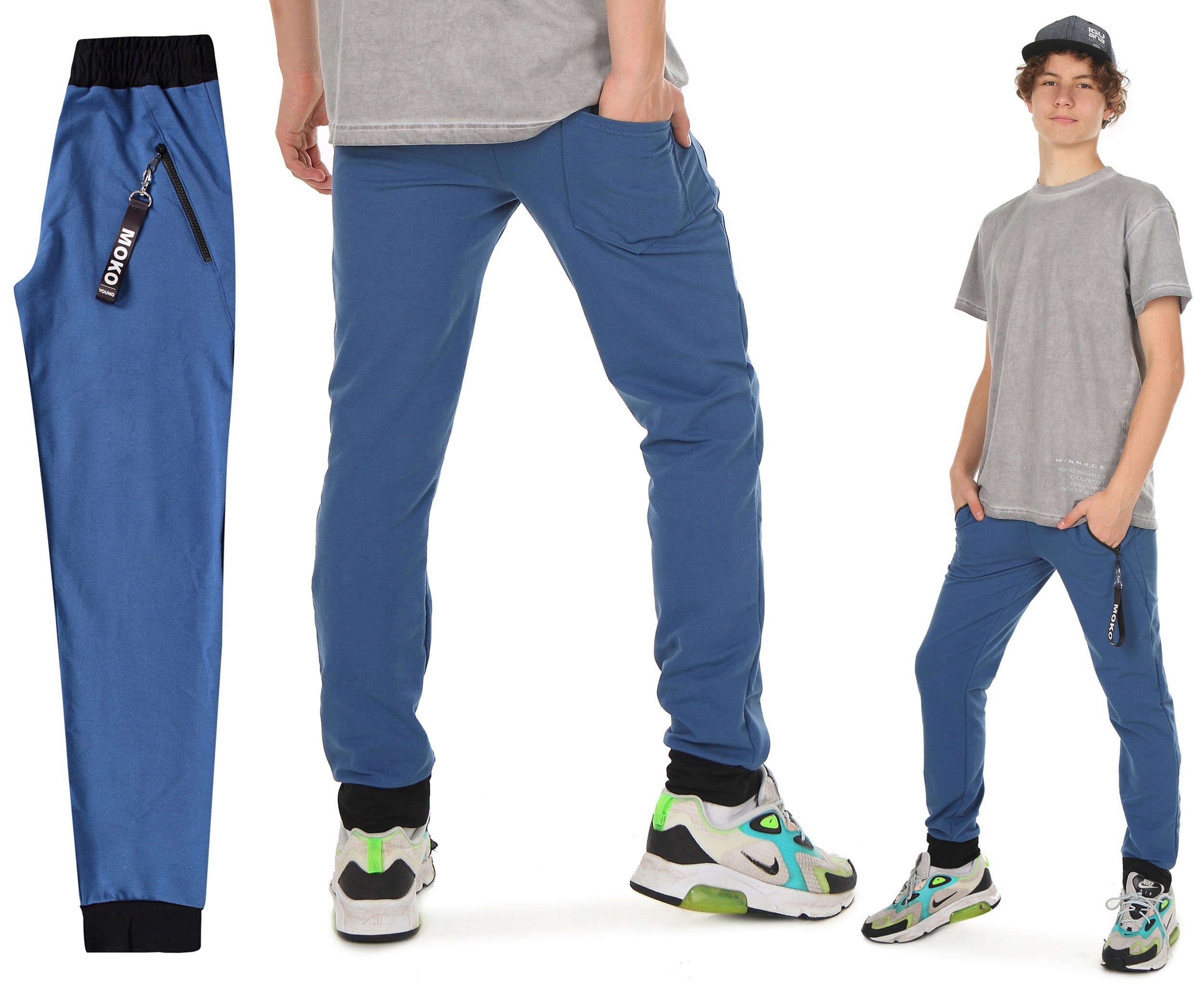 Spodnie dresowe ZAPINANE KIESZENIE r.158 Prod.PL