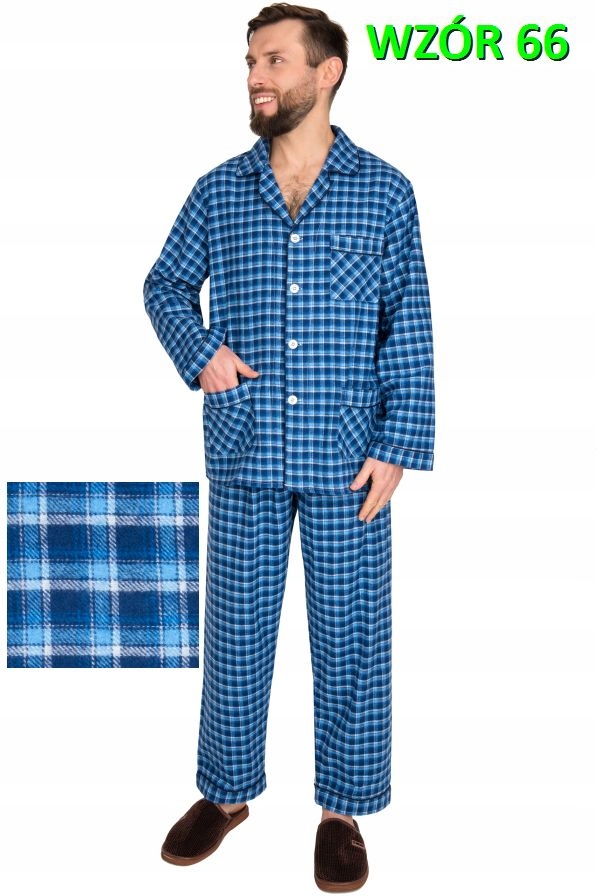 PIŻAMA MĘSKA FLANELOWA FLANELA r. 3XL FOR-MAX Wzór dominujący inny wzór