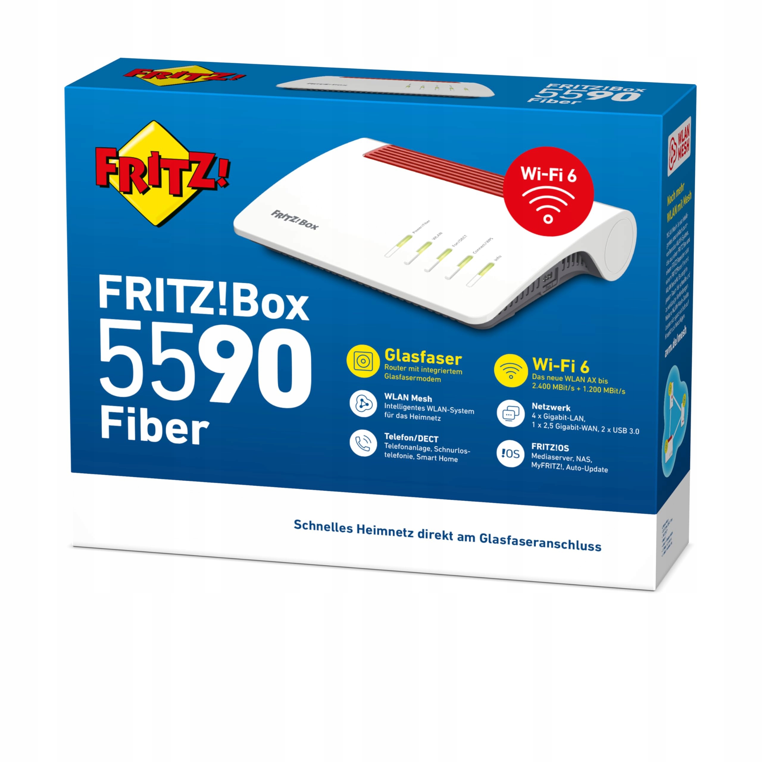 FRITZBOX 5590 Router Światłowodowy WiFi 6 2400 Mbit/s Mesh — miniatura 5