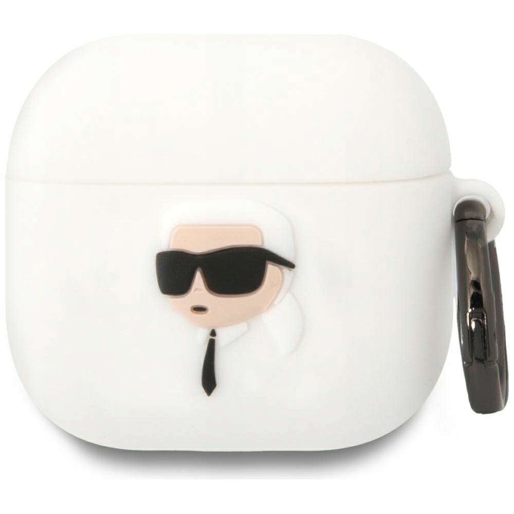 Pouzdro Karl Lagerfeld 3D Silicone Nft pro AirPods 4, bílé