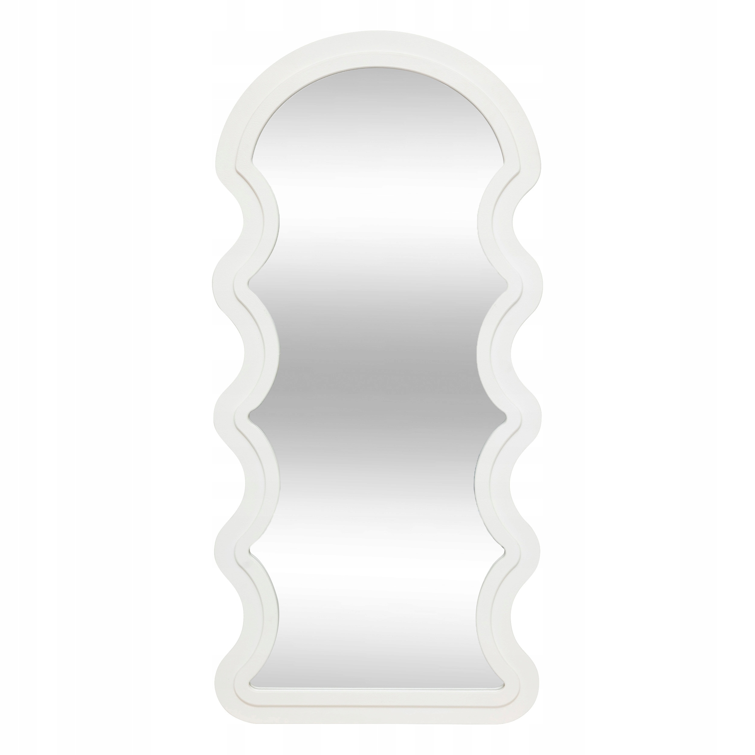 Závesné Nástenné Zrkadlo Biela Rámčeková Jednotka 114 x 54 cm Moderné Zrkadlo Do Obývacej Izby