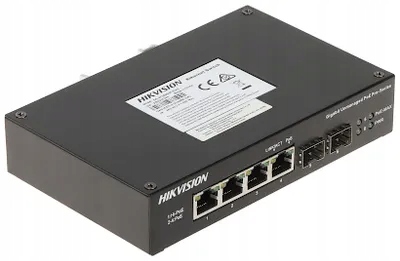 Switch Poe DS-3T0506HP-E/HS 4-PORTOWY Sfp Hikvision