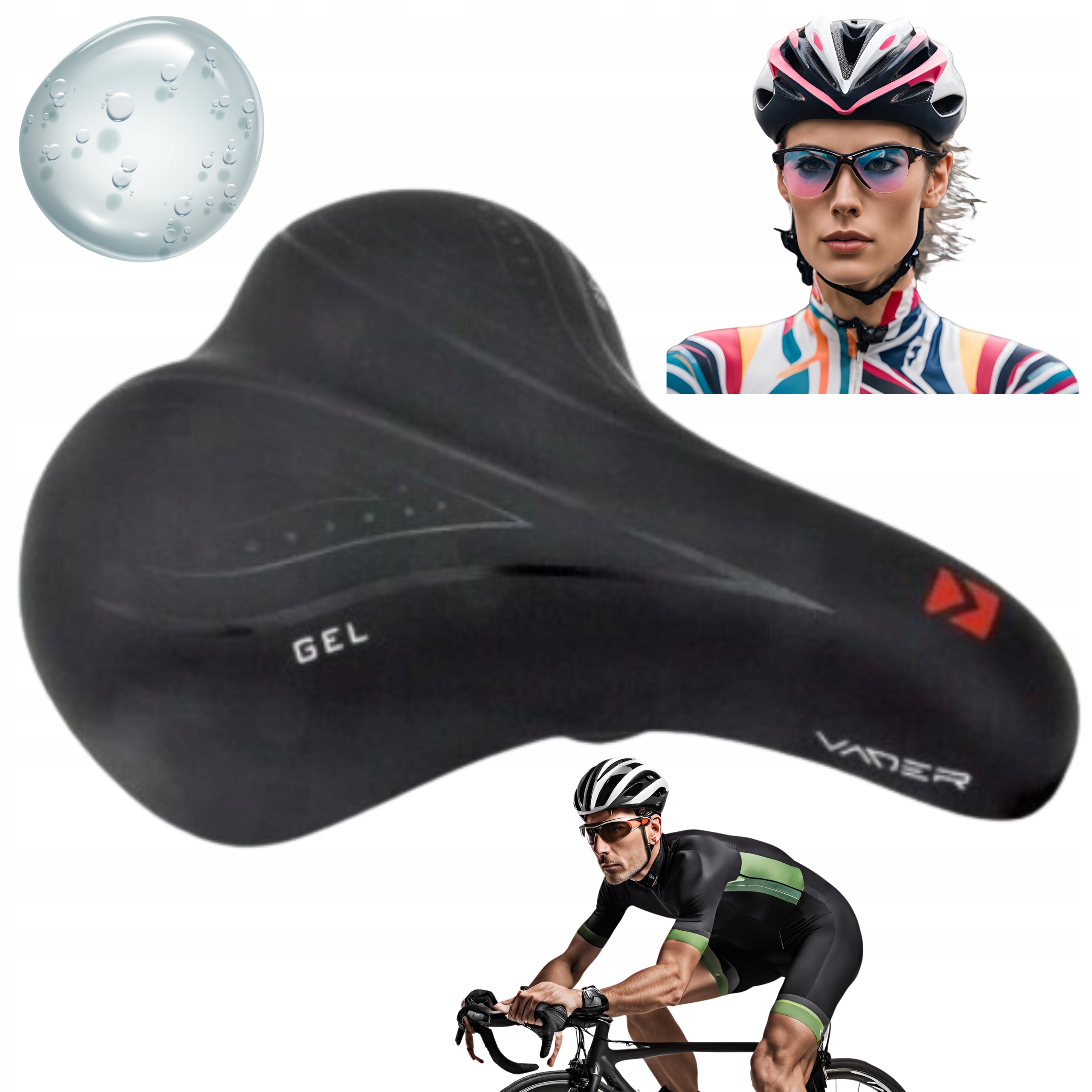 Gelové sedlo City/Trekking s elastomery pro náročné cyklisty!