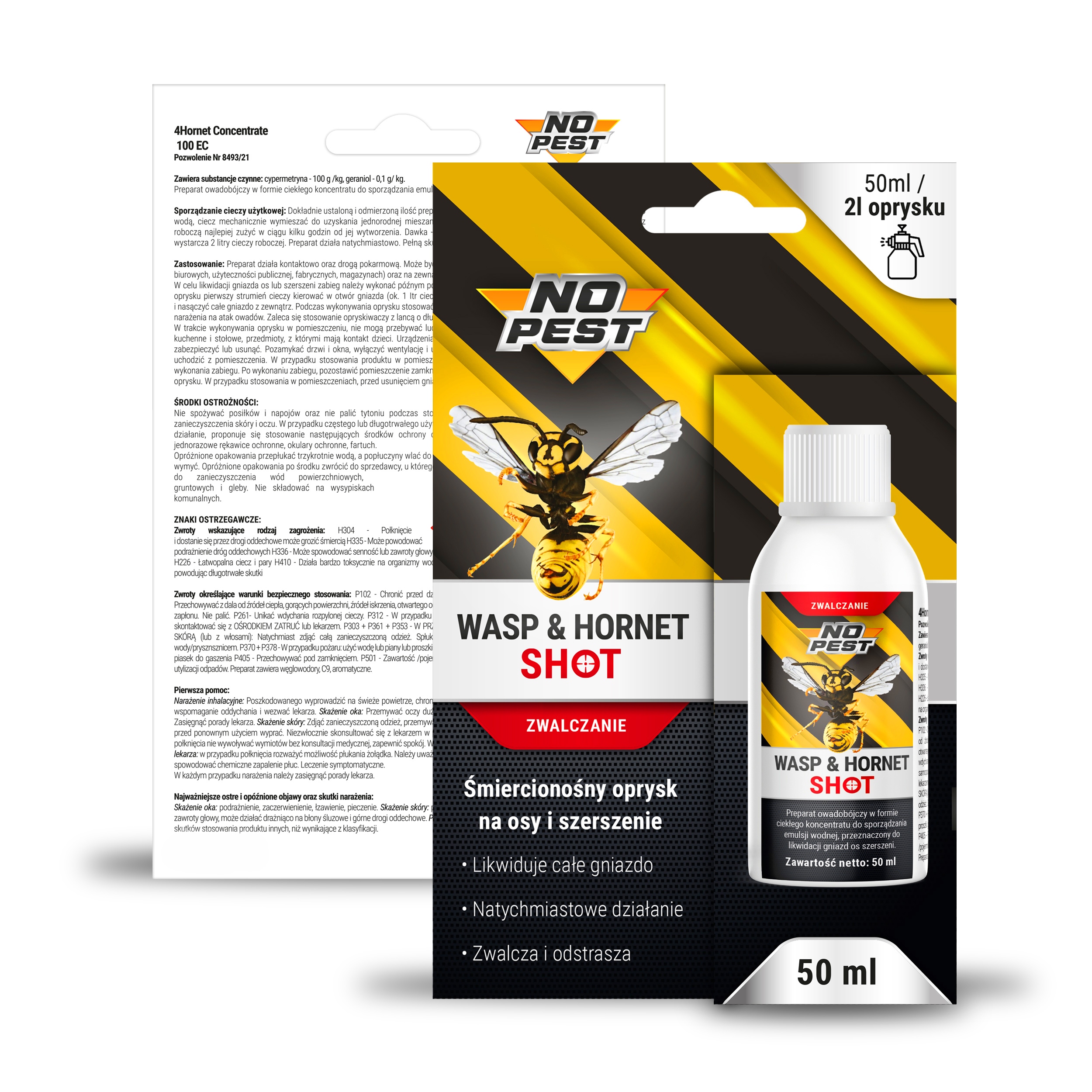 ŚPRODEK PREPARAT PŁYN OPRYSK NA OSY SZERSZENIE GNIAZDA OS NO PEST 50ML Producent No-Pest