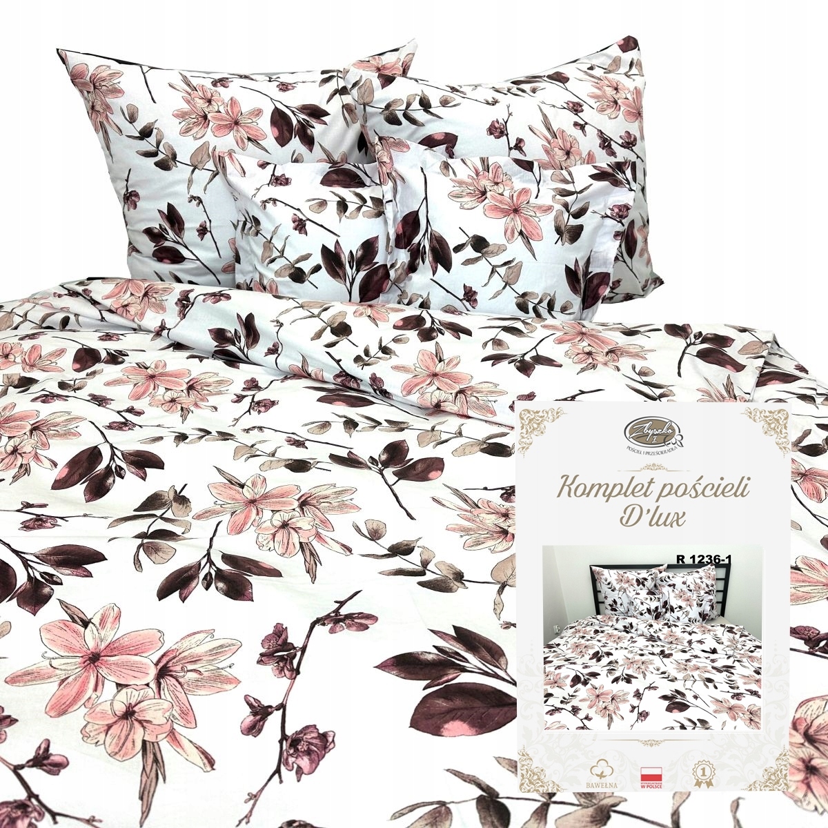 POŚCIEL BAWEŁNA D'LUX 160x200 POLSKA POŚCIEL
