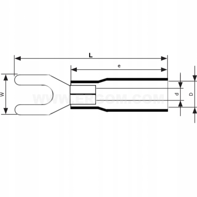 Końcówki kablowe widełkowe w izol. KWIT 1/4 E09KO-02070300201 ERGOM 100SZT EAN (GTIN) 5900003640638