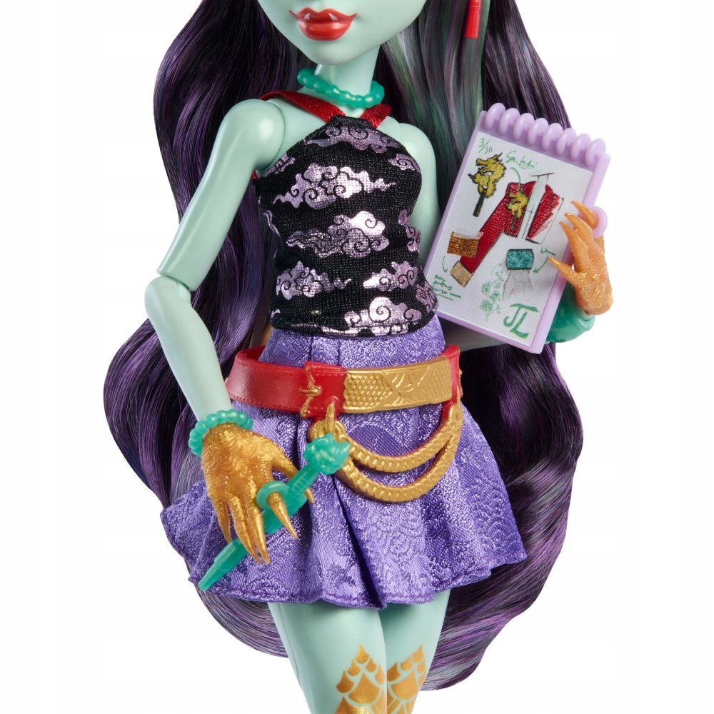 Monster High Lalka podstawowa Jinafire Long 26 cm zwierzątko Cloudy Yun Yun Wiek dziecka 4 lata +