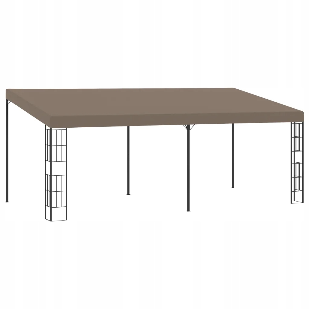 Přistavná pergola s ochranou proti slunci, taupe, 6x3x2,05/2,62m