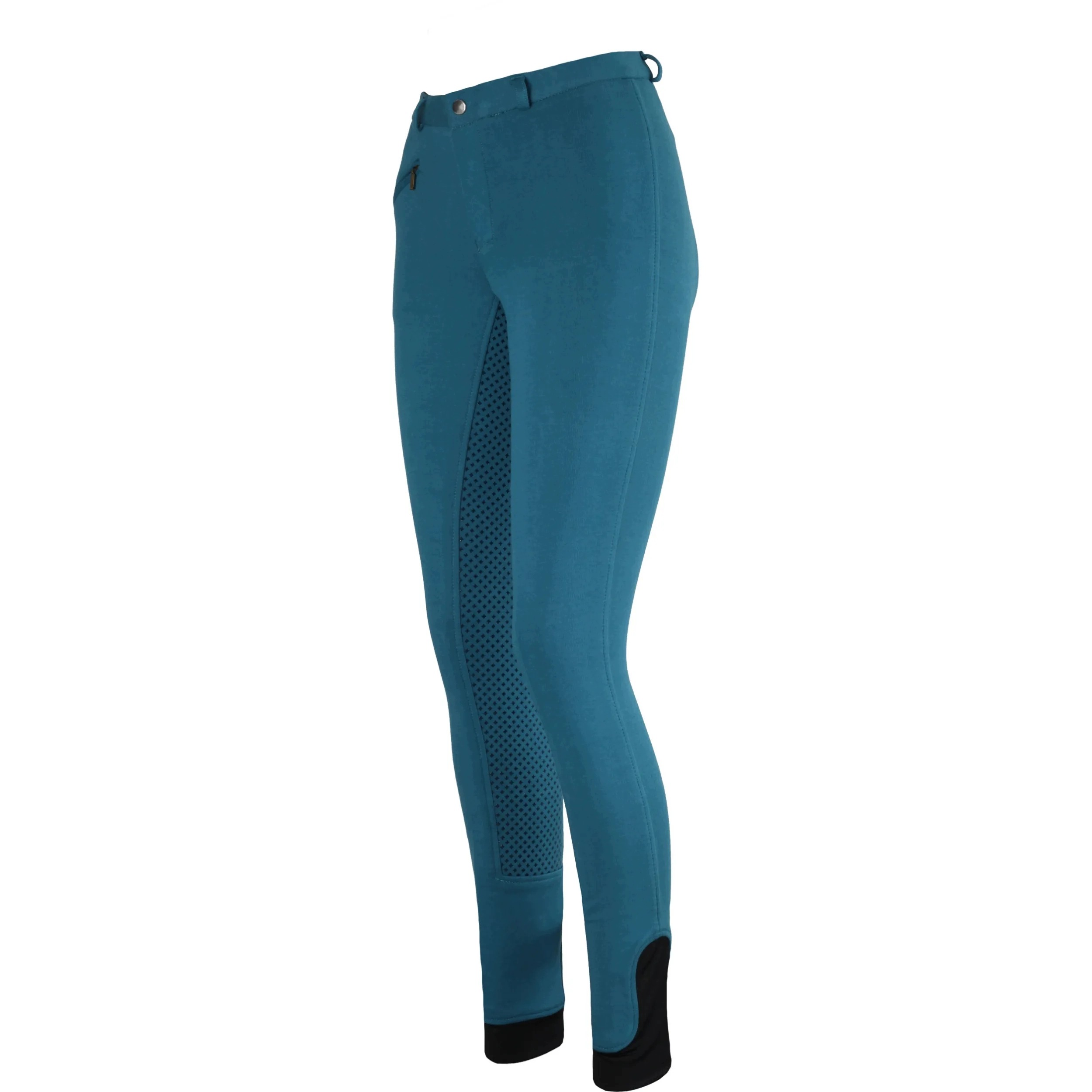 Legginsy Jeździeckie Dziecięce RL24 Kobaltowe 146 cm Elastyczne Pełny Lej