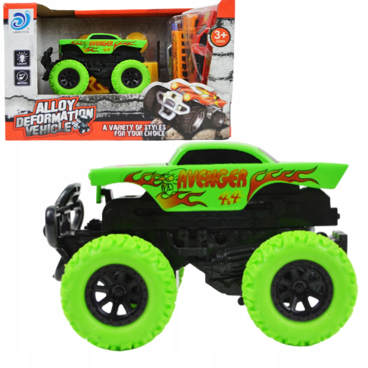 

Autko Światła Dźwięk Napęd ze zdejmowaną obudową