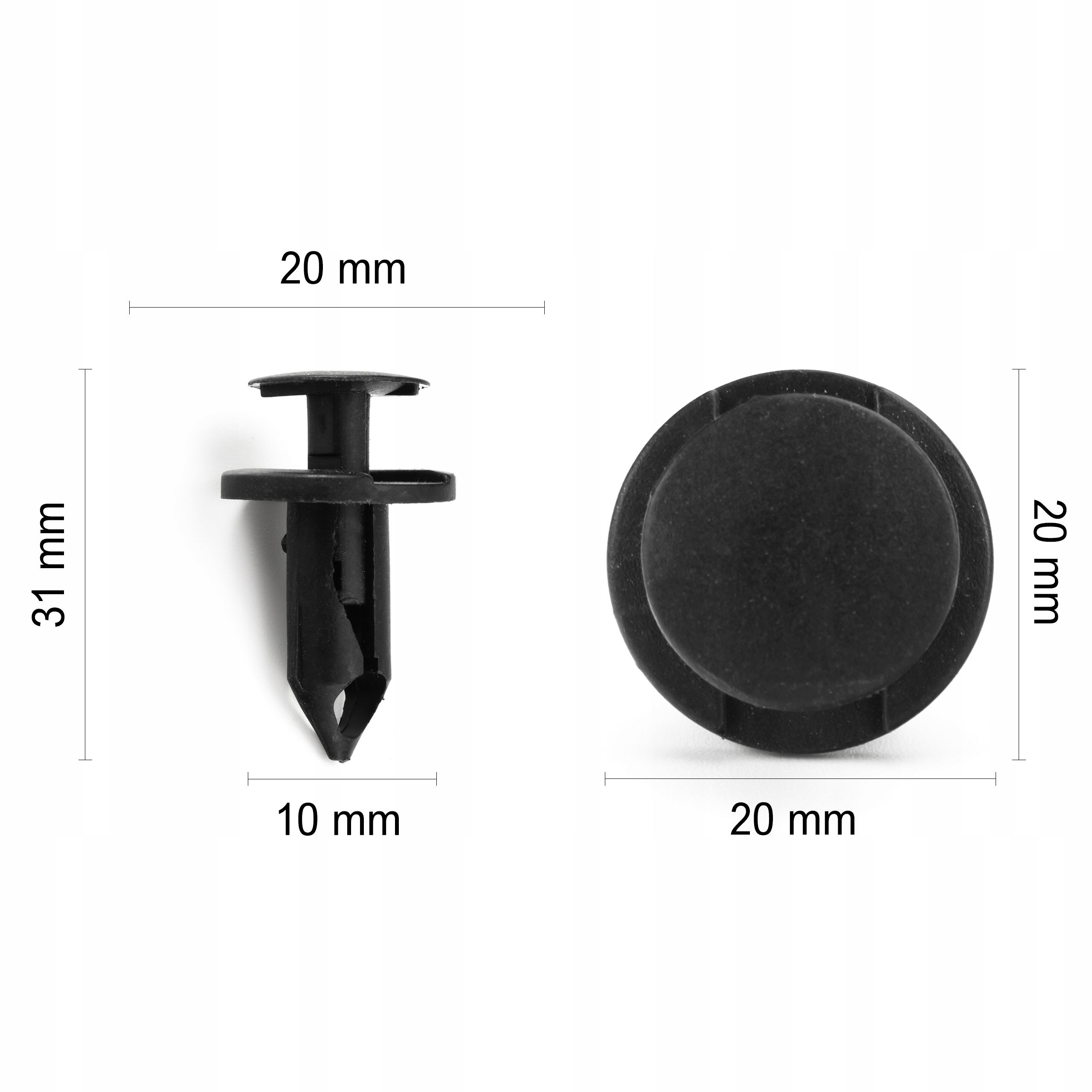 10x SPINKA KOŁEK NAKŁADKI ZDERZAKA OSŁONY DO FORD MONDEO MK4 Strona zabudowy przód