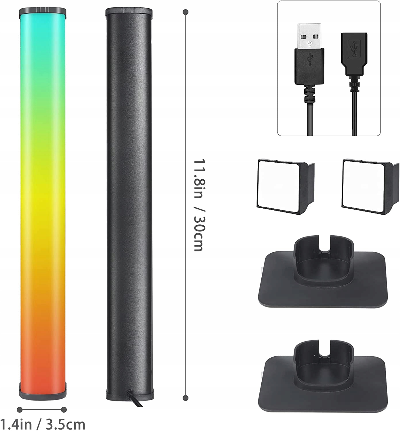 Lampa LED inteligentna lampa RGB 2 sztuki + pilot EAN (GTIN) 0755621199854