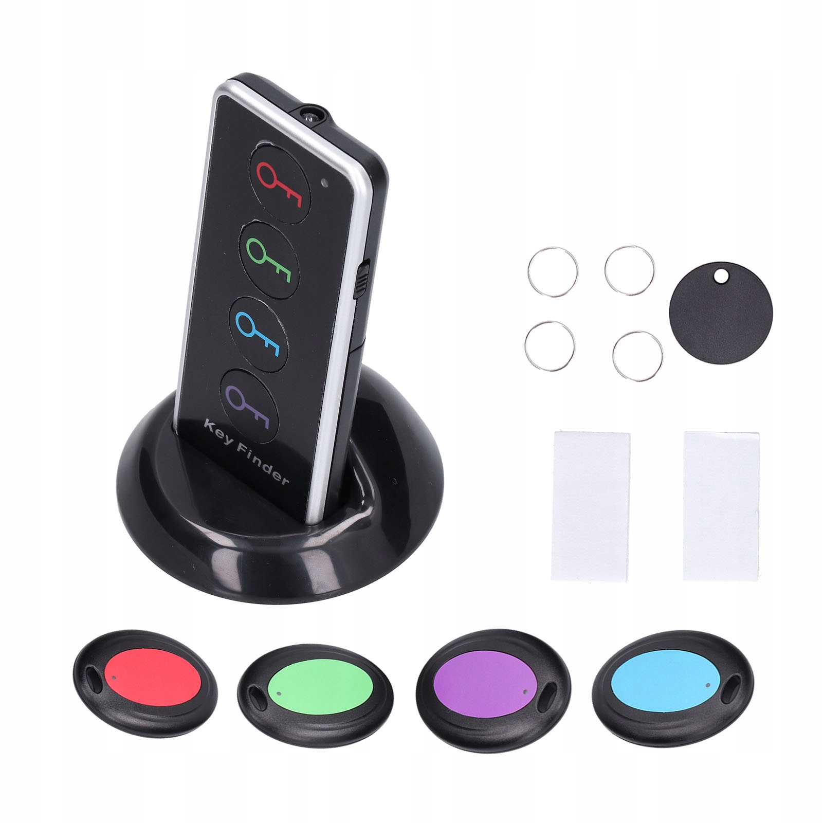 Lokalizator Kluczy Telefonu Bezprzewodowy Keyfinder Tag Z Pilotem 4 Sztuki