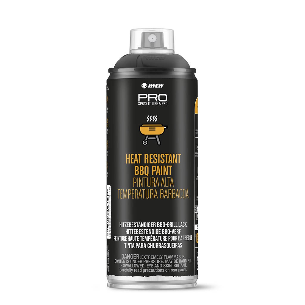 Mtn Pro Farba czarna w sprayu żaroodporny 400ml do grilla kominków