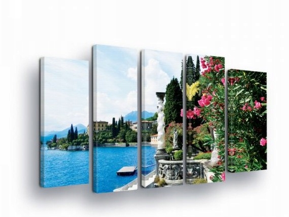 Obraz 150x100 Jezero hory Itálie krajina léto klid krása polyptychů