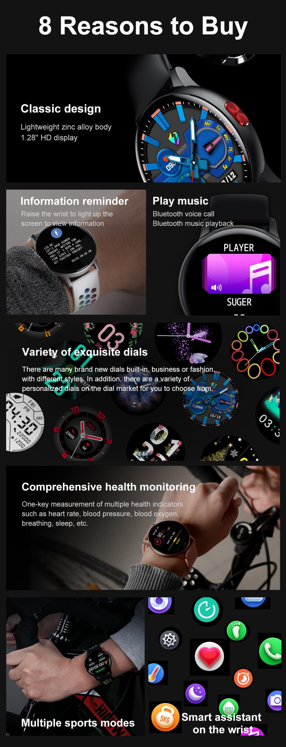 Smart Watch Bluetooth Bracelet Watch Model inny