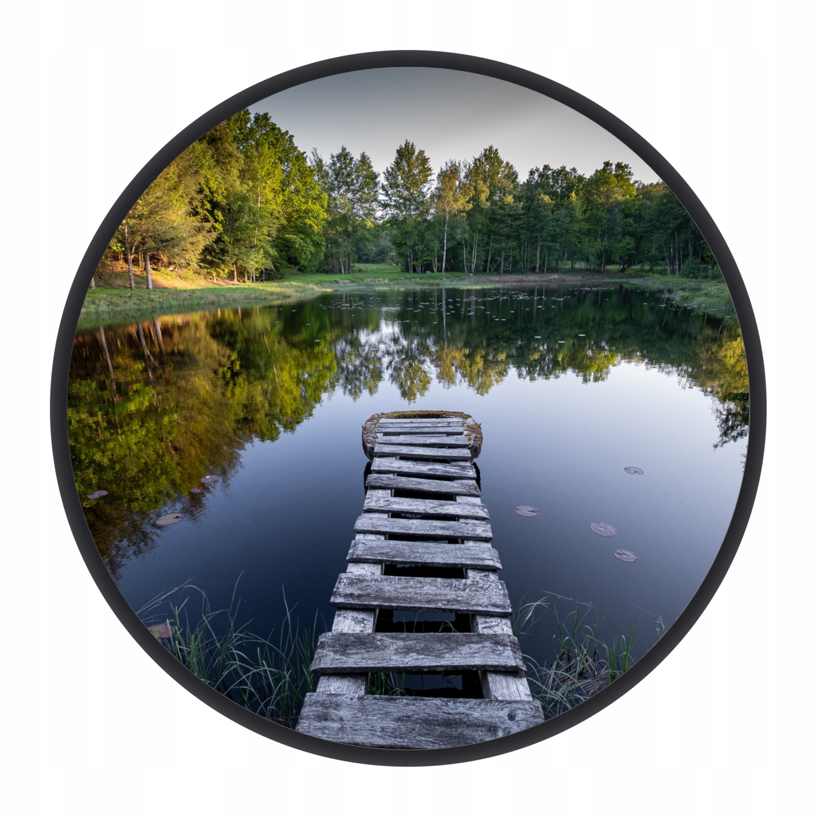 

Łazienkowe Lustro Loft 55 CM W Czarnej Black Ramie