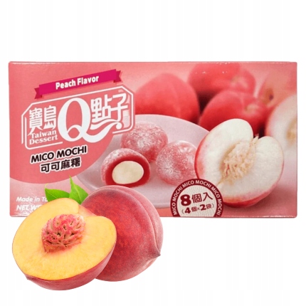 MOCHI Peach Ciasteczka Ryżowe Pianki Brzoskwiniowe 80g