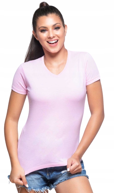 

Bluzka dekolt w serek V-neck 100%bawełna Kolory XL