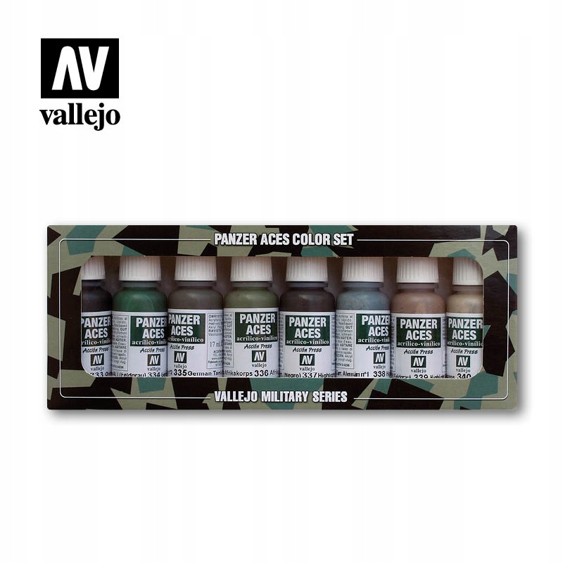 Sada 8 Barev Vallejo German Tank Crew Unif. 70128