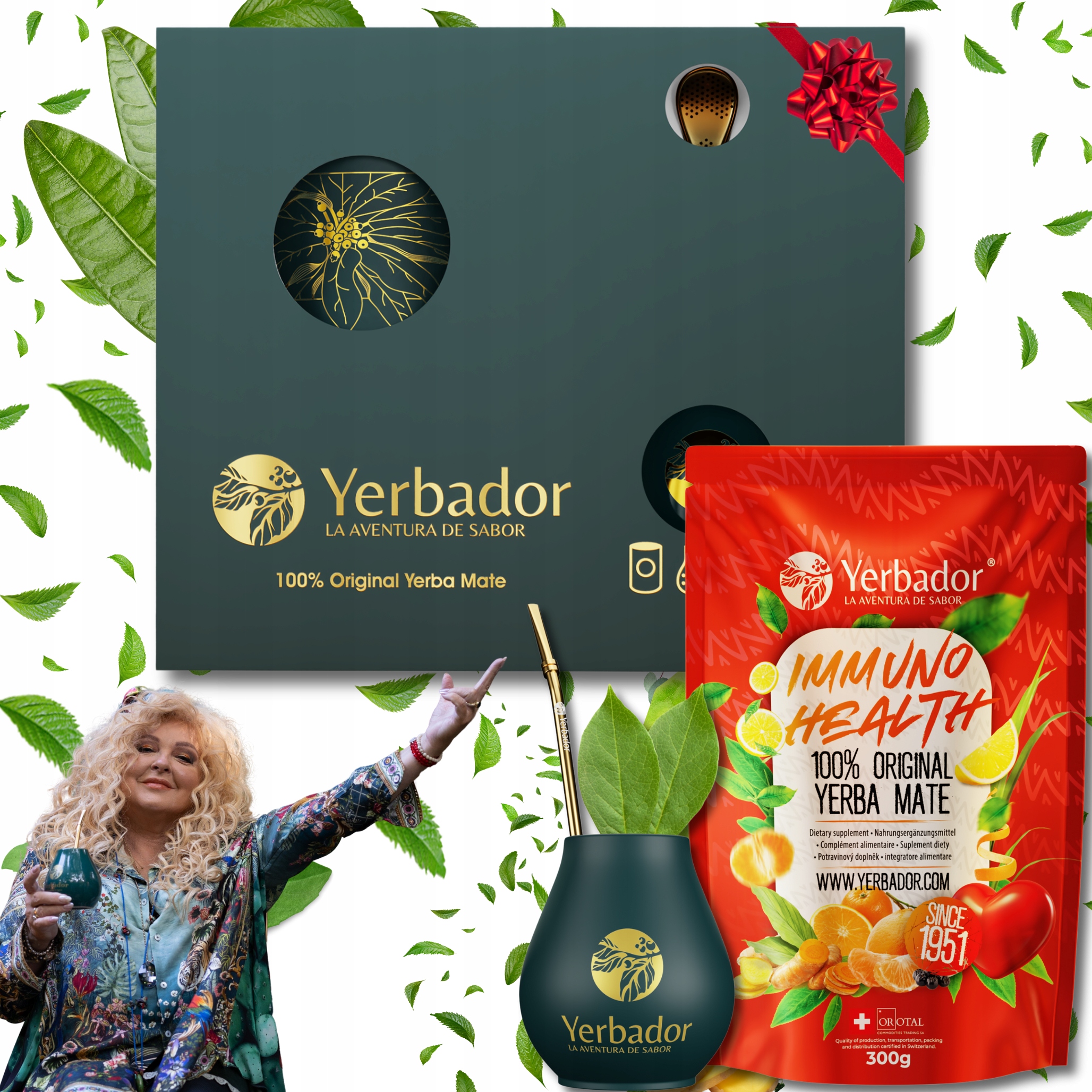 Levně Yerba Mate Startovací Sada Yerbador Immuno Health Imunita Matero Bombilla