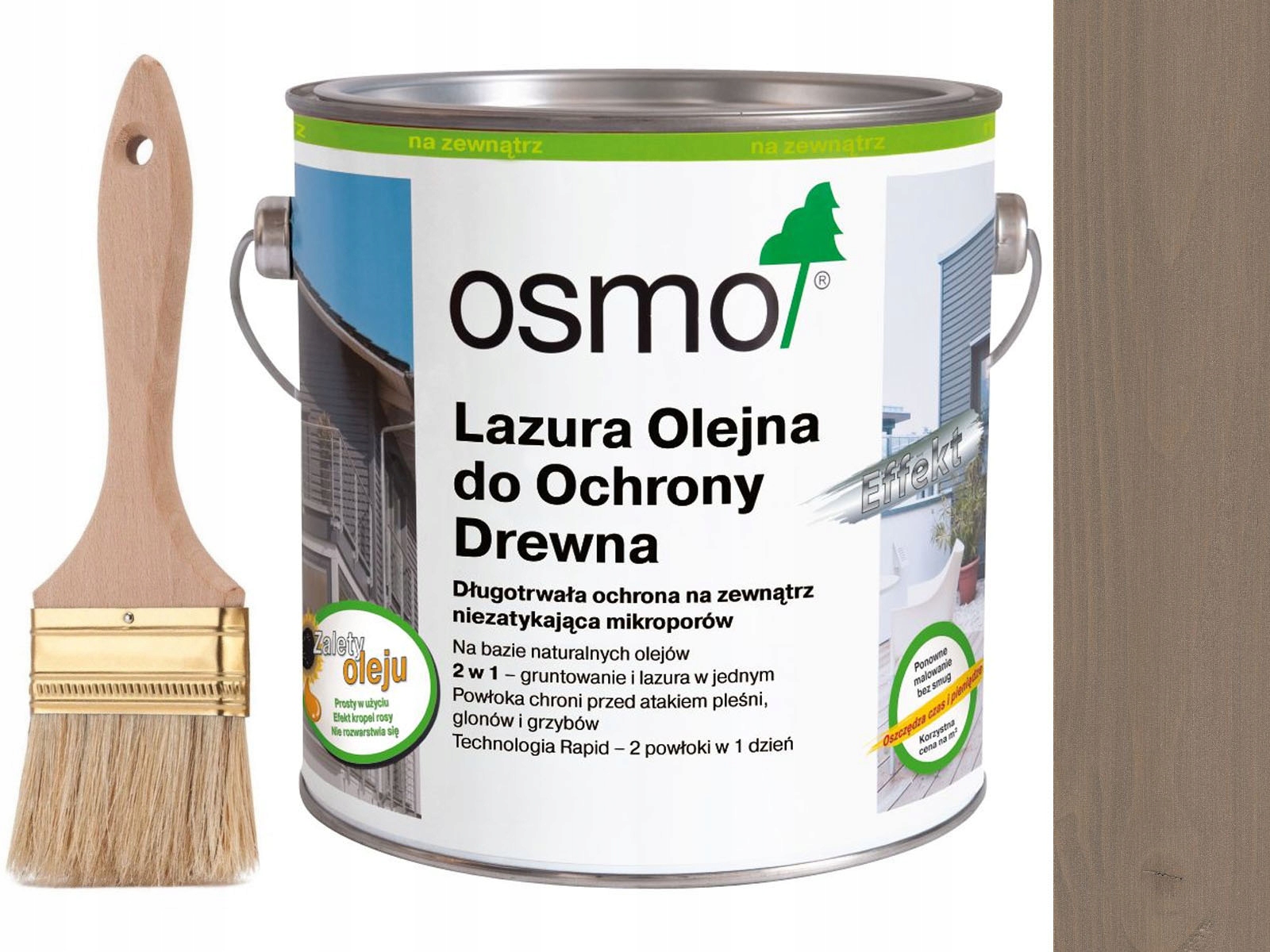 Osmo 1142 Olejová lazura Stříbrný efekt Grafit 750 ml