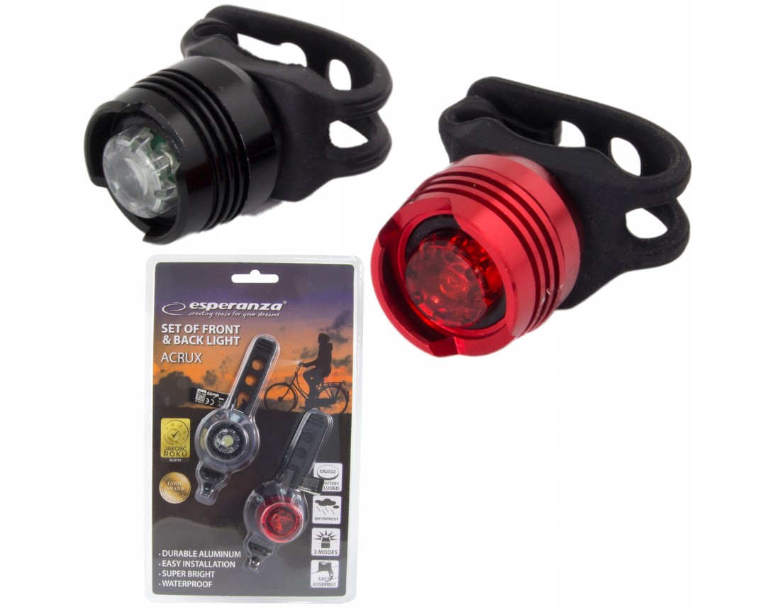 

Lampka Led Rowerowa Na Przód I Tył Zestaw Acrux