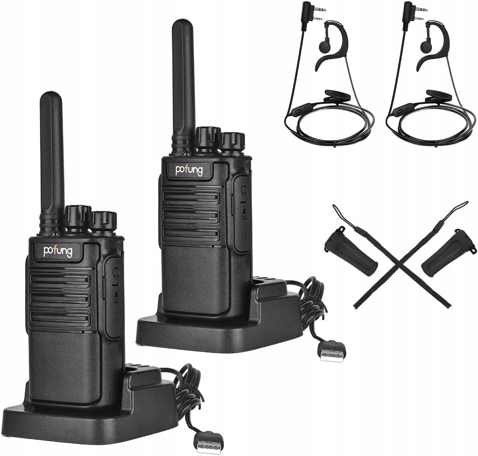 Krótkofalówki dwukierunkowe duży zasięg walkie talkie pofung zestaw 2szt
