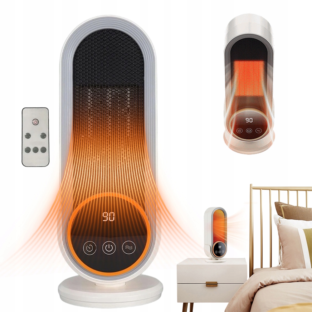 ohřívač s Led displejem o výkonu 1200 W a funkcí automatického vypnutí