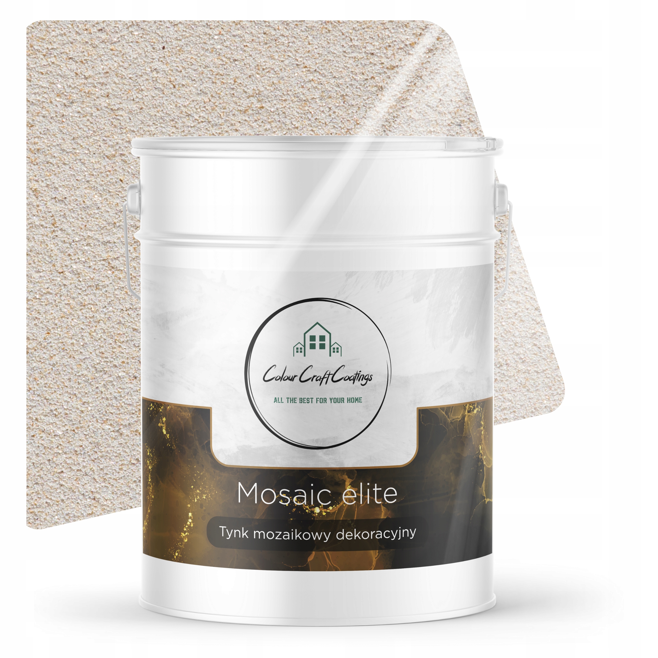 Dekoratívna Omietka Béžová Svetlos Zlatým Peľom D802 15 Kg, Jemné Zrno