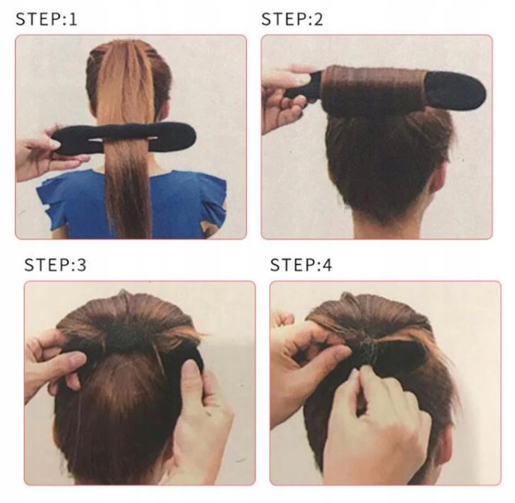 Wypełniacz do koka twister spinka upięcie czarny włosów uzupełnienie Model I10