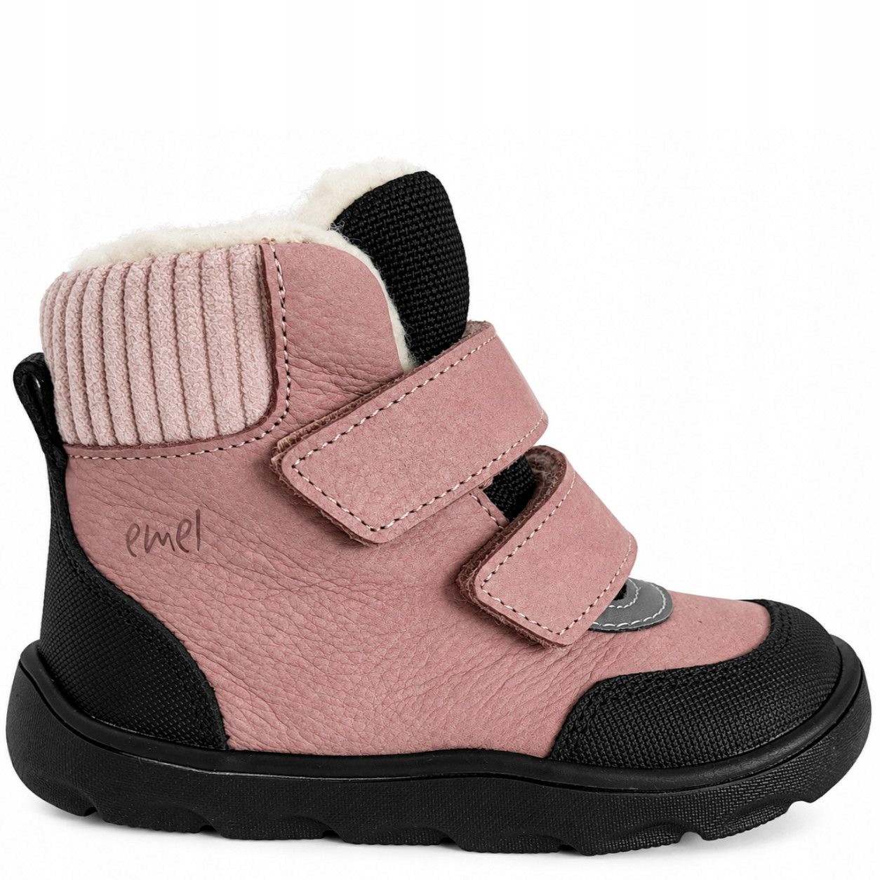 Emel EV2816A-1 Kozaki barefoot dla dziewczynki ze skóry z membraną 21