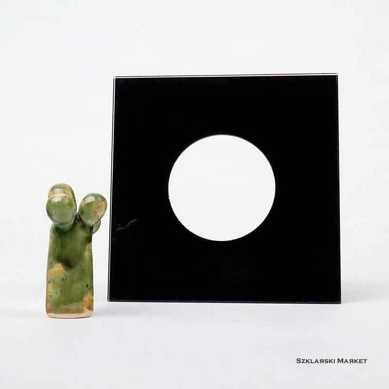 

Osłona szklana pod kontakt, gniazdko czarna