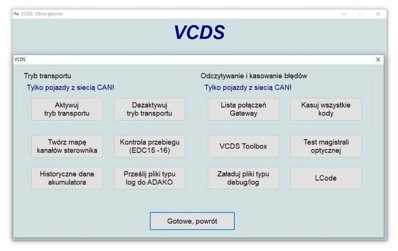 Vag-com VCDS HEX-2 Premium Interfejs diagnostyki i oprogramowania 2024 Marka bez marki
