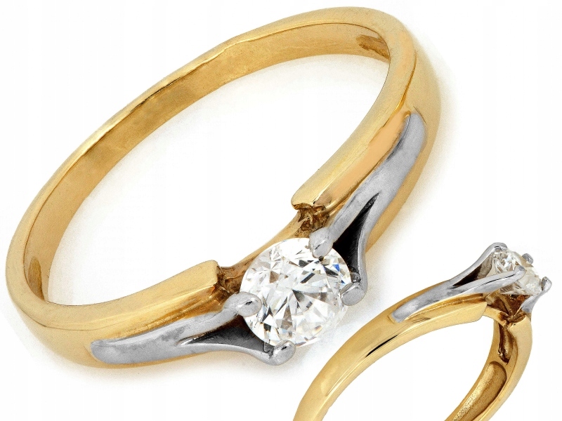 Zlatý prstýnek 585 s zirkonem 2.25 g jako dárek k zásnubám Valentýna