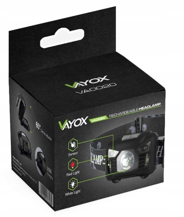 LATARKA CZOŁOWA CZOŁÓWKA LED USB AKUMULATOROWA Długość 6.1 cm