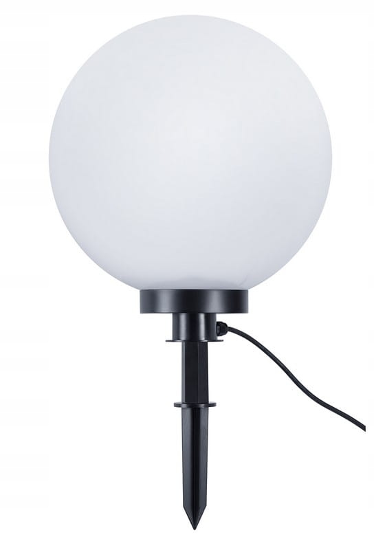 Vonkajšia zemná lampa guľová biela Rl