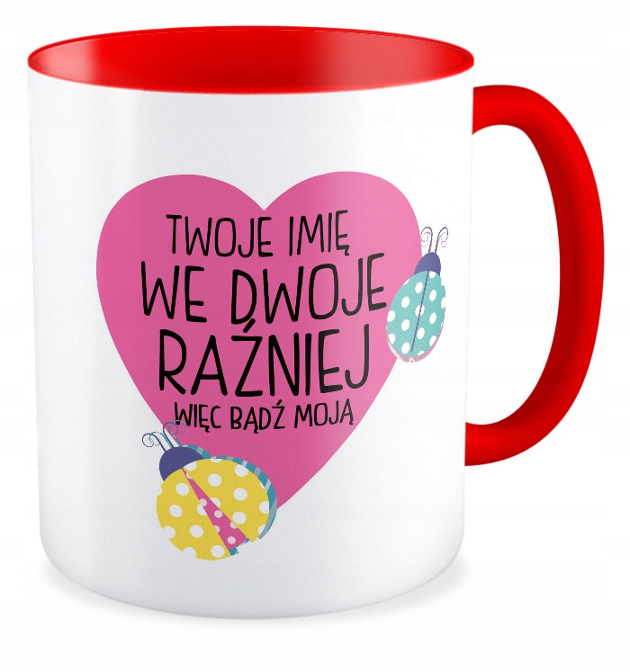 

Kubek czerwony na Walentynki + Imię Galeria Wzorów