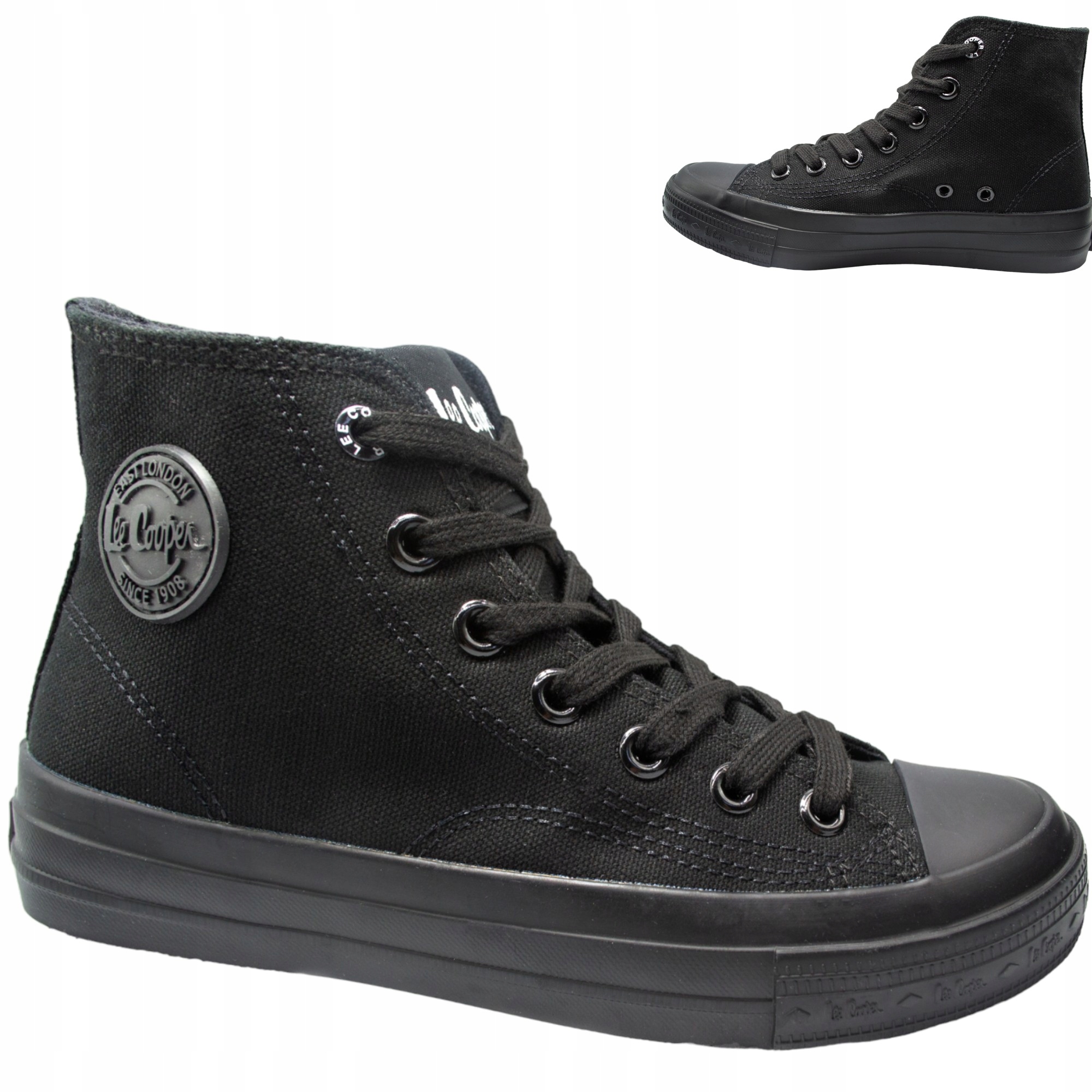 Dámské vysoké tenisky Lee Cooper na platformě, černé tenisky, velikost 36