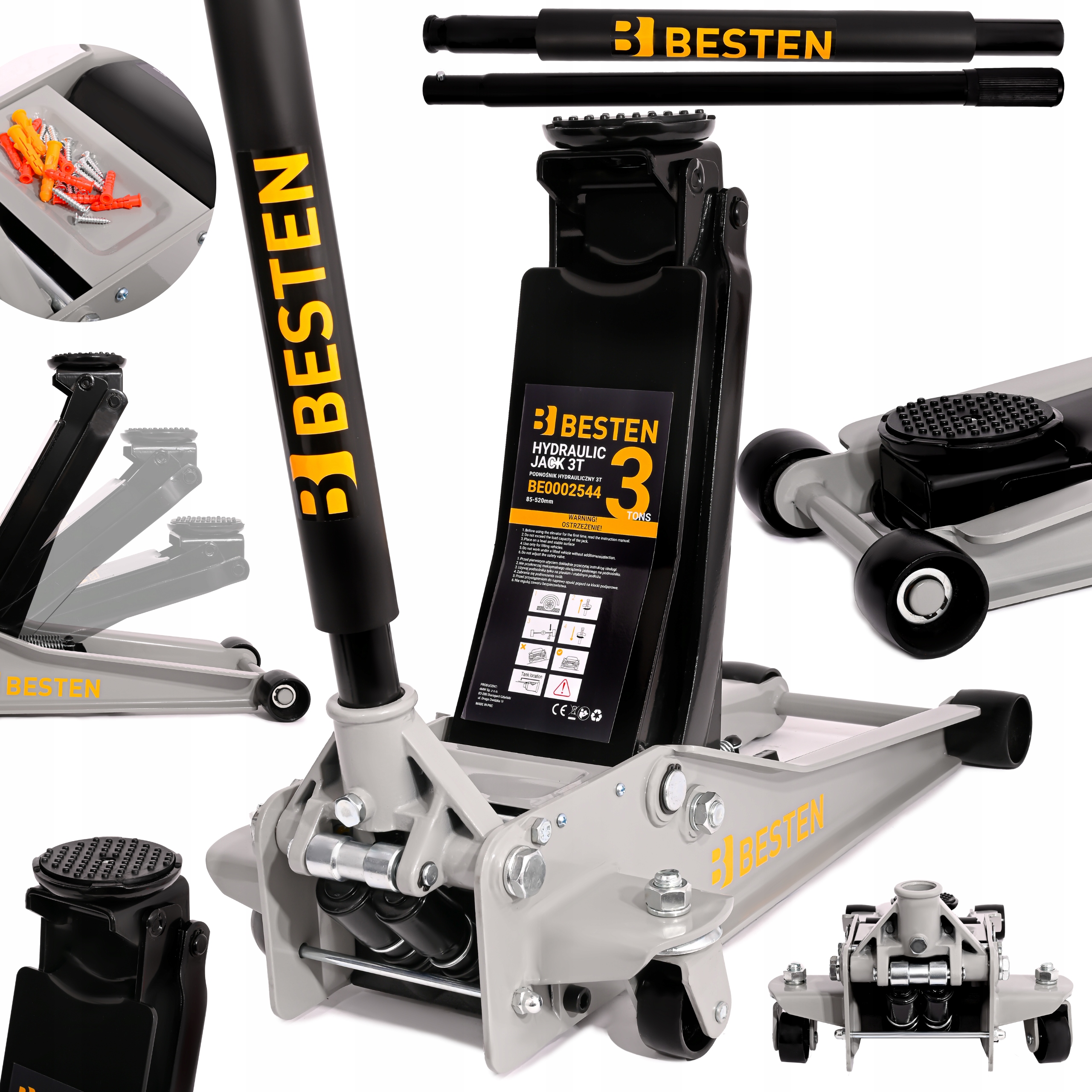 Hydraulický nízkoprofilový Zvedák Hever žabí, 85-520 mm