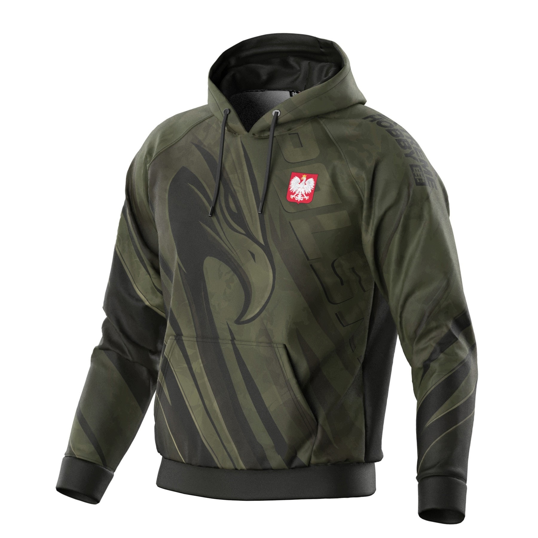 Sportovní mikina pánská s kapucí Extreme Hobby Polska Ultimate S Khaki