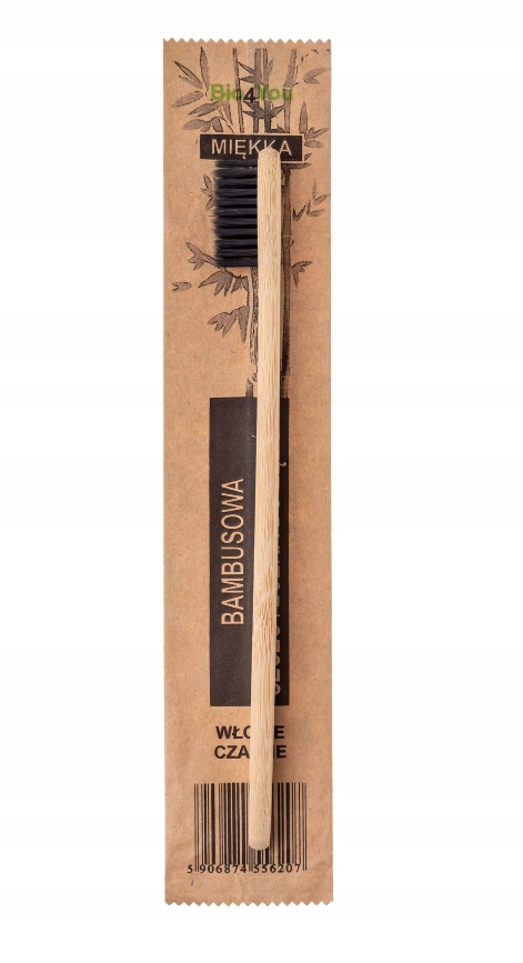 

Bambusowa szczoteczka do zębów z węglem Bio4you