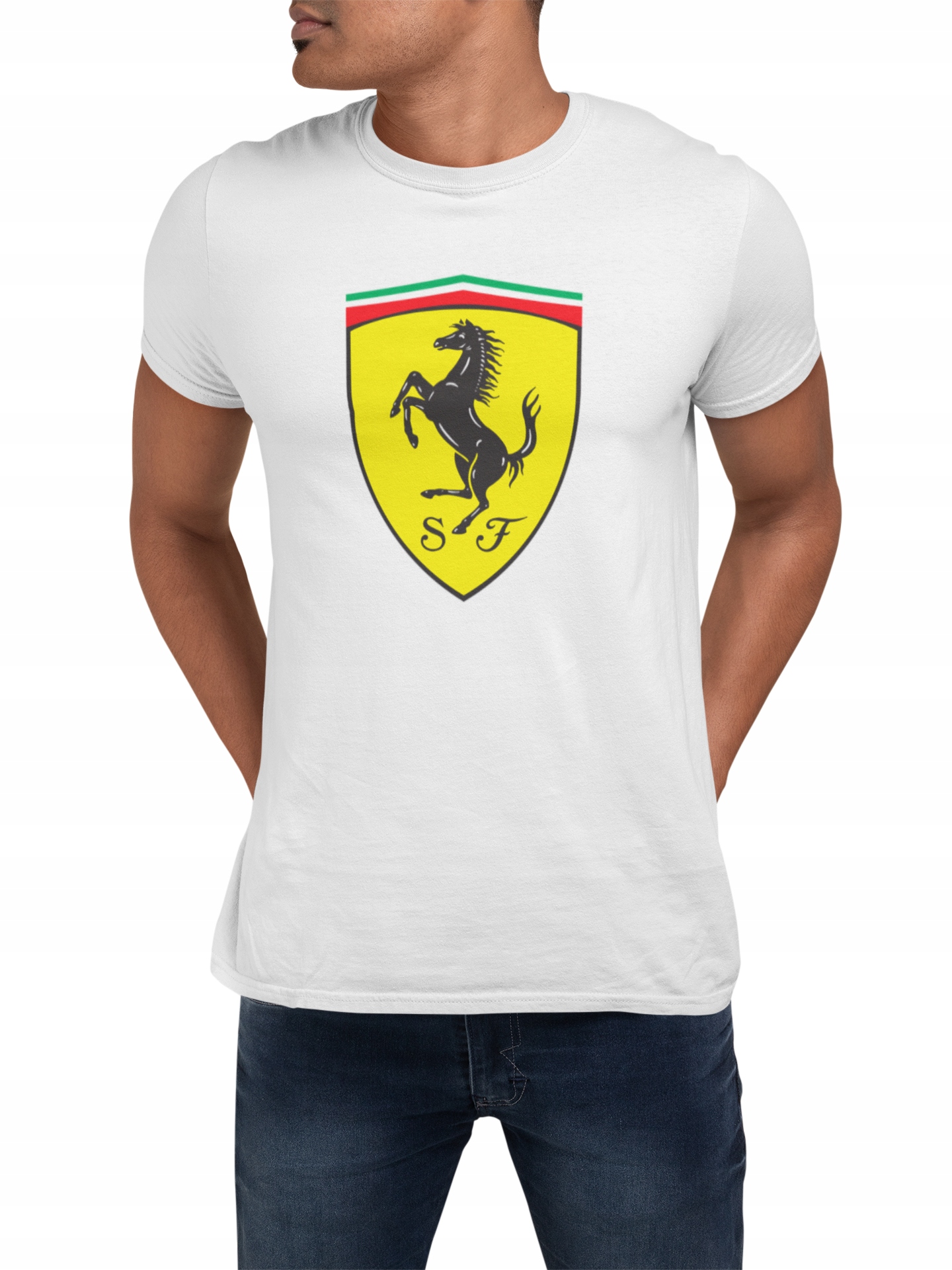 

Koszulka T-shirt męski-samochody- Ferrari- S