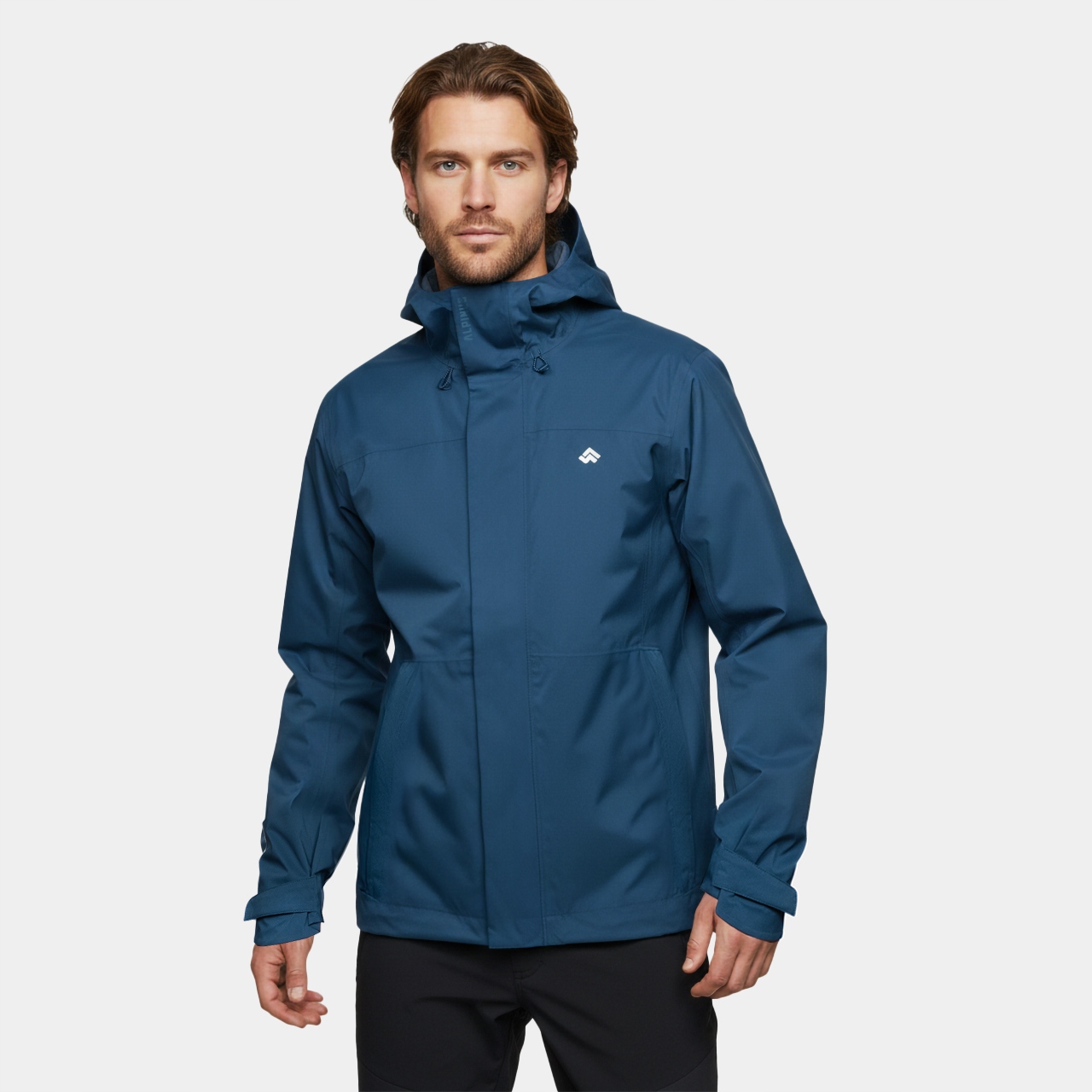 Kurtka męska 2-warstwowa Alpinus Arys niebieska membraną Hdtx, Dwr H20 2XL