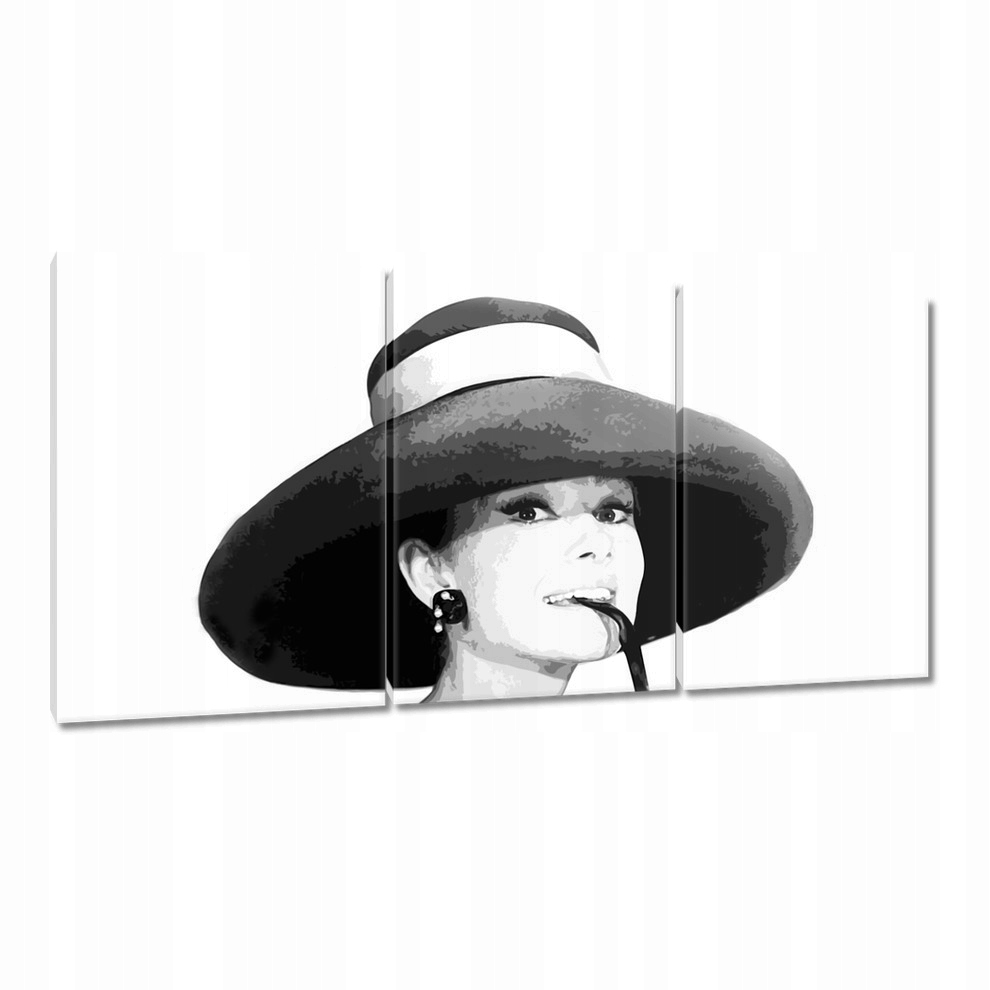 

Obrazy 120x60 Hepburn w kapeluszu