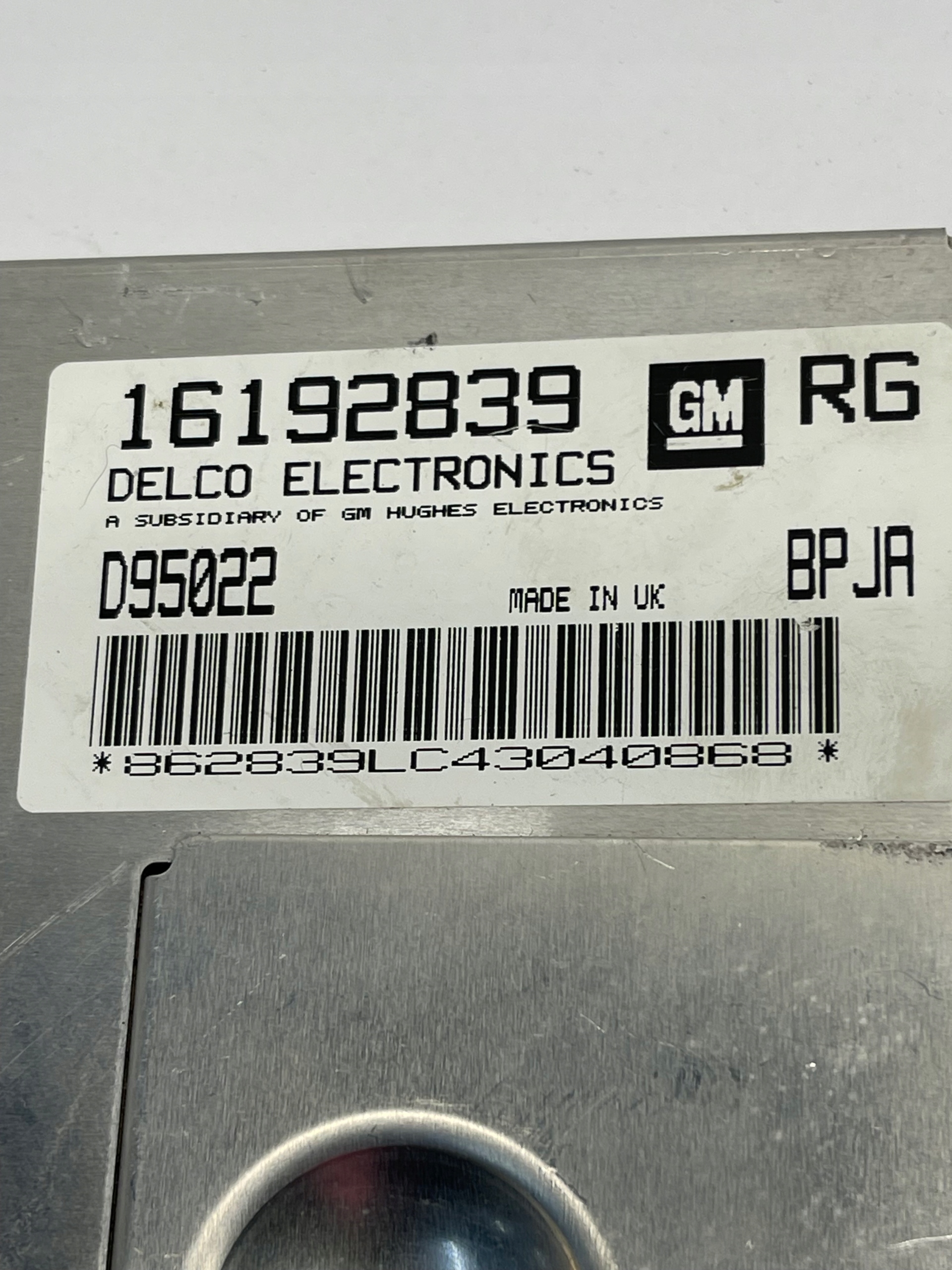 computer Motore OPEL ASTRA F 16192839 RG BPJA