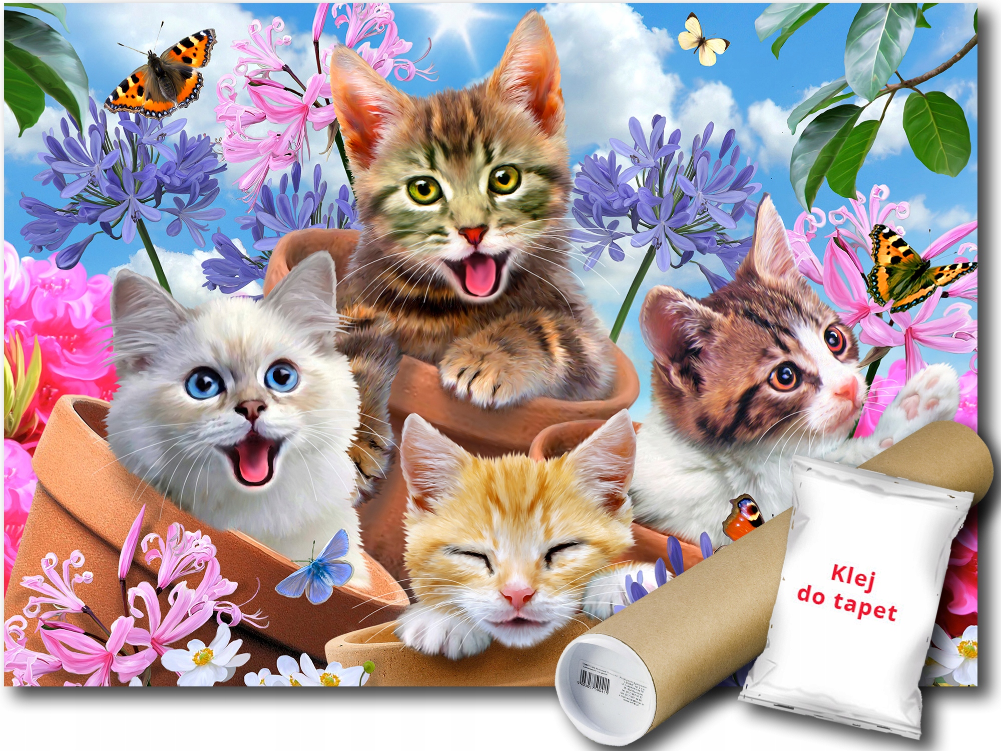 FOTOTAPETA FLIZELINA ZWIERZĘTA KOTKI KOTY 312x219