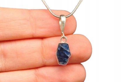 * Safír Krásný Tmavě Modrý Přívěsek Krásné Šperky Č. 1 *