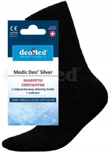 

Skarpetki ze srebrem Medic Deo Silver 47-49 Czarny