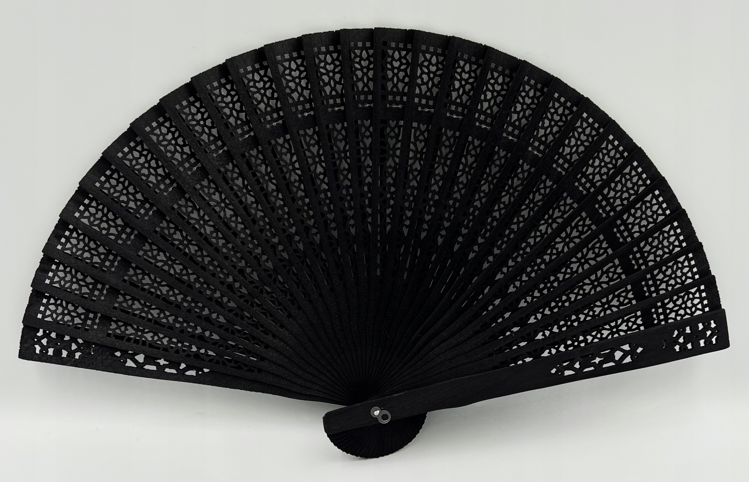 Drewniany wachlarz na upalne dni, lekki, Czarny Marka bez marki